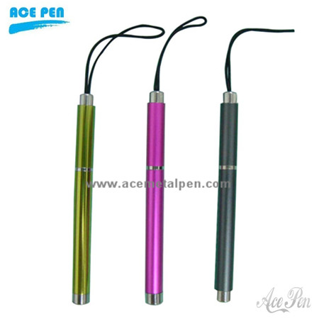Touch Roller Ball Pen with fashionable metal barrel colors and rope