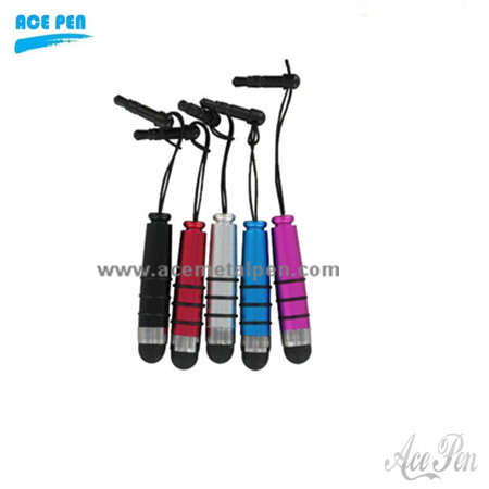 2012 new for tablet pc touch portable mini bullet-stylus touch pen earphone plug