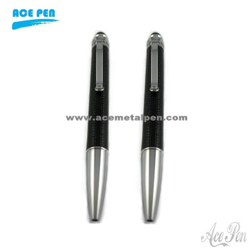 Top grade gift metal leather pen