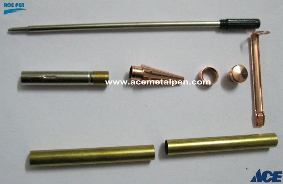 7mm Slimline Pen Kit in Copper plating
