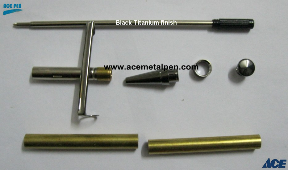 Slimline Pen Kits in Black Titanium finish