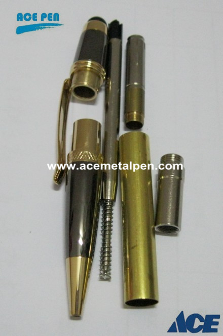 Round Top Stylus Sierra Pen Kits in 24kt gold +gun metal+Stylus