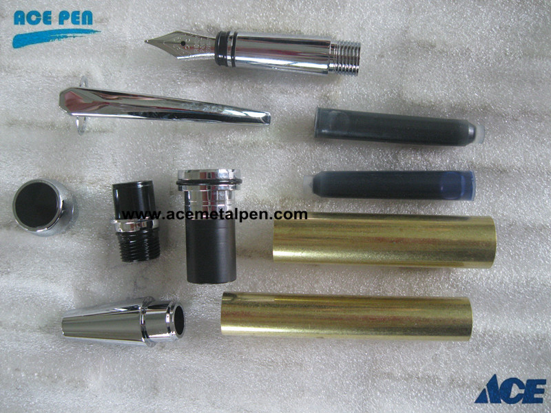JR gent fountain Pen Kits in Chrome and black chrome