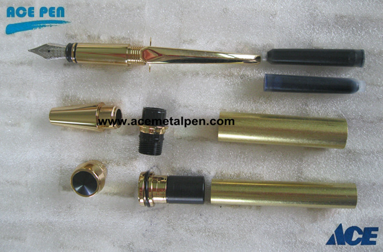 JR gent fountain Pen Kits in Chrome and black chrome