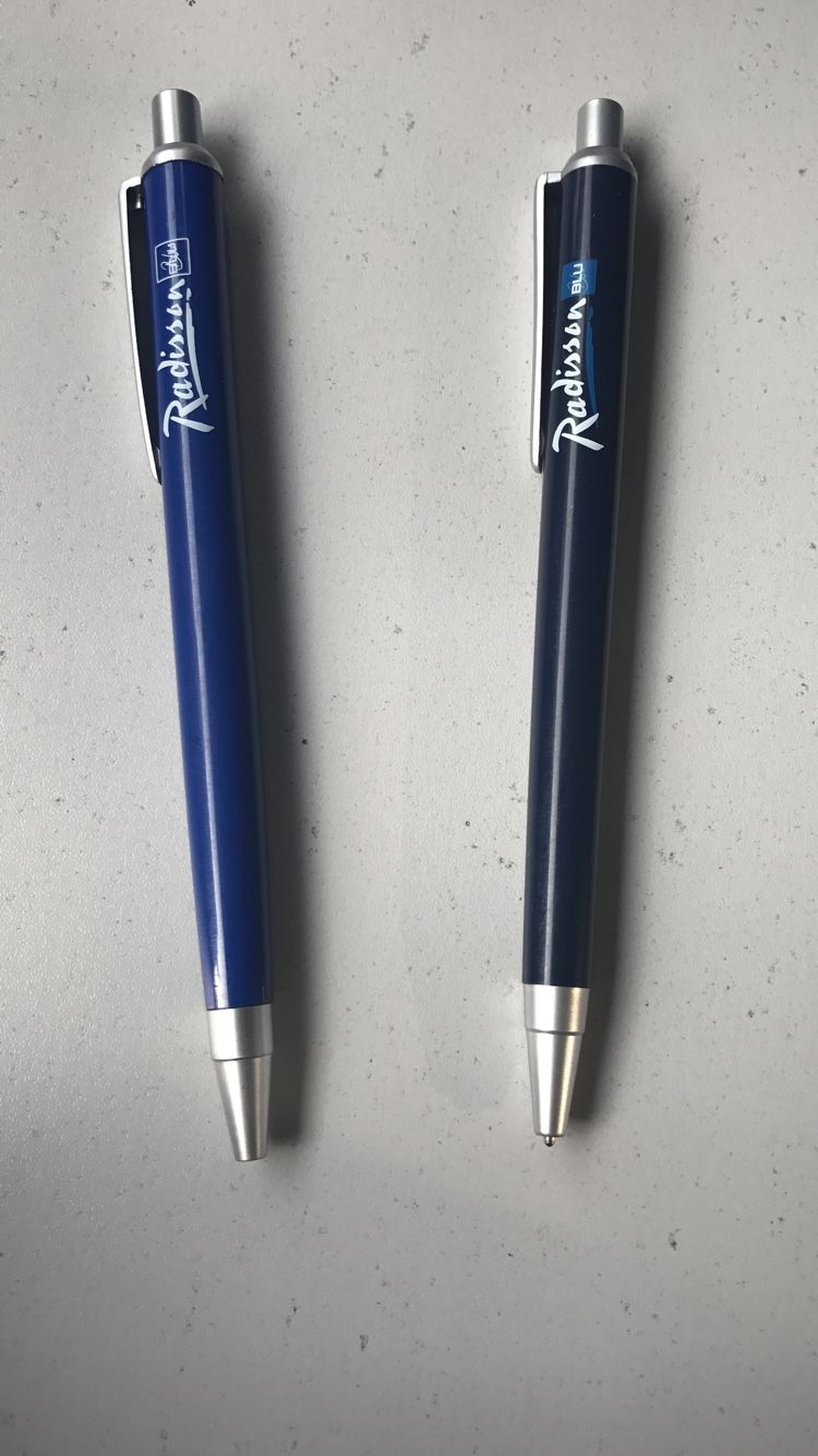 Click Plastic Ball pen for hotel promotion
