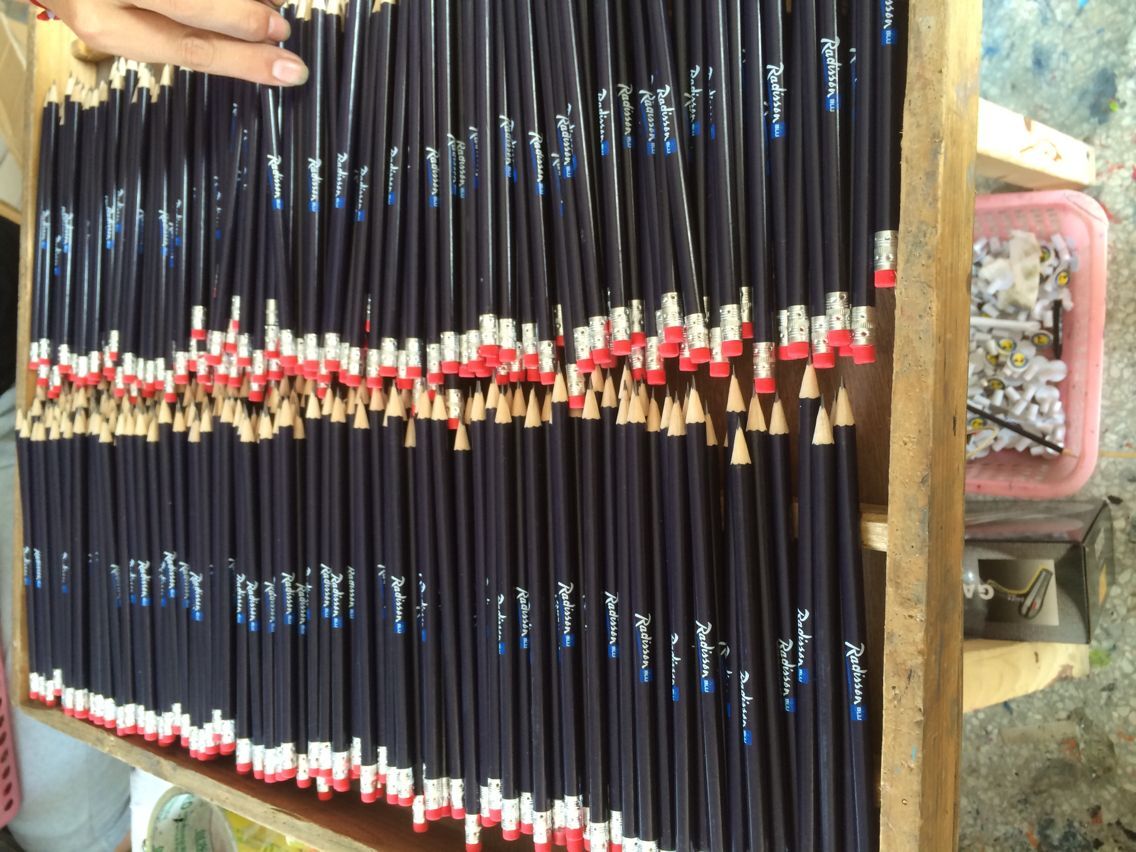 Black wood promotion pencils