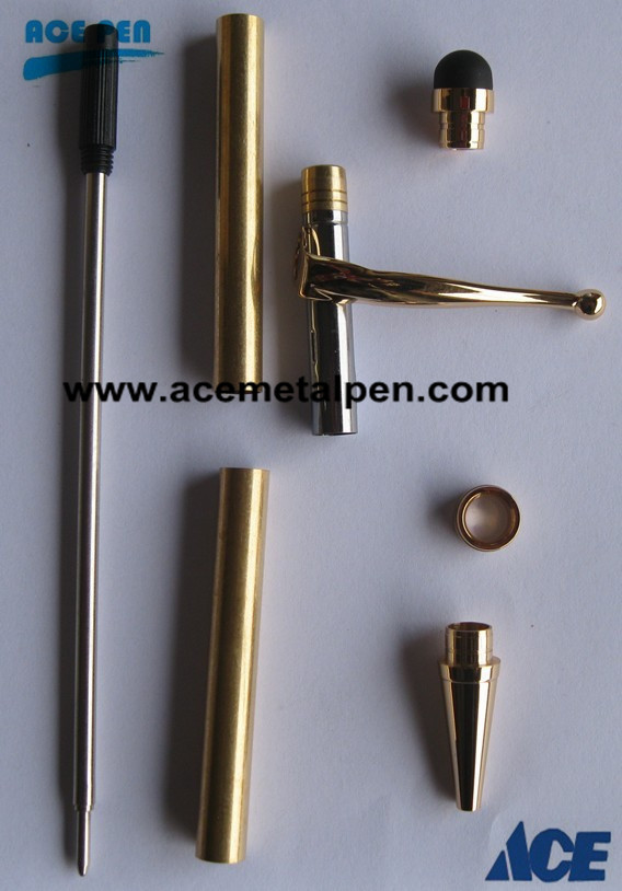 Gold Stylus Fancy Slimline Pen Kits with oval center ring